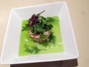 Dungeness Crab Salad with Cucumber Jelly, Grainy Mustard Vinaigrette, and Baby Arugula